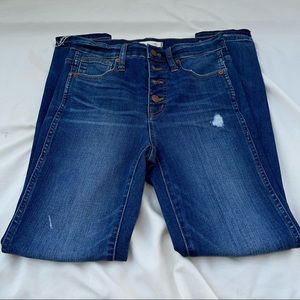 Madewell high-rise skinny. Button fly